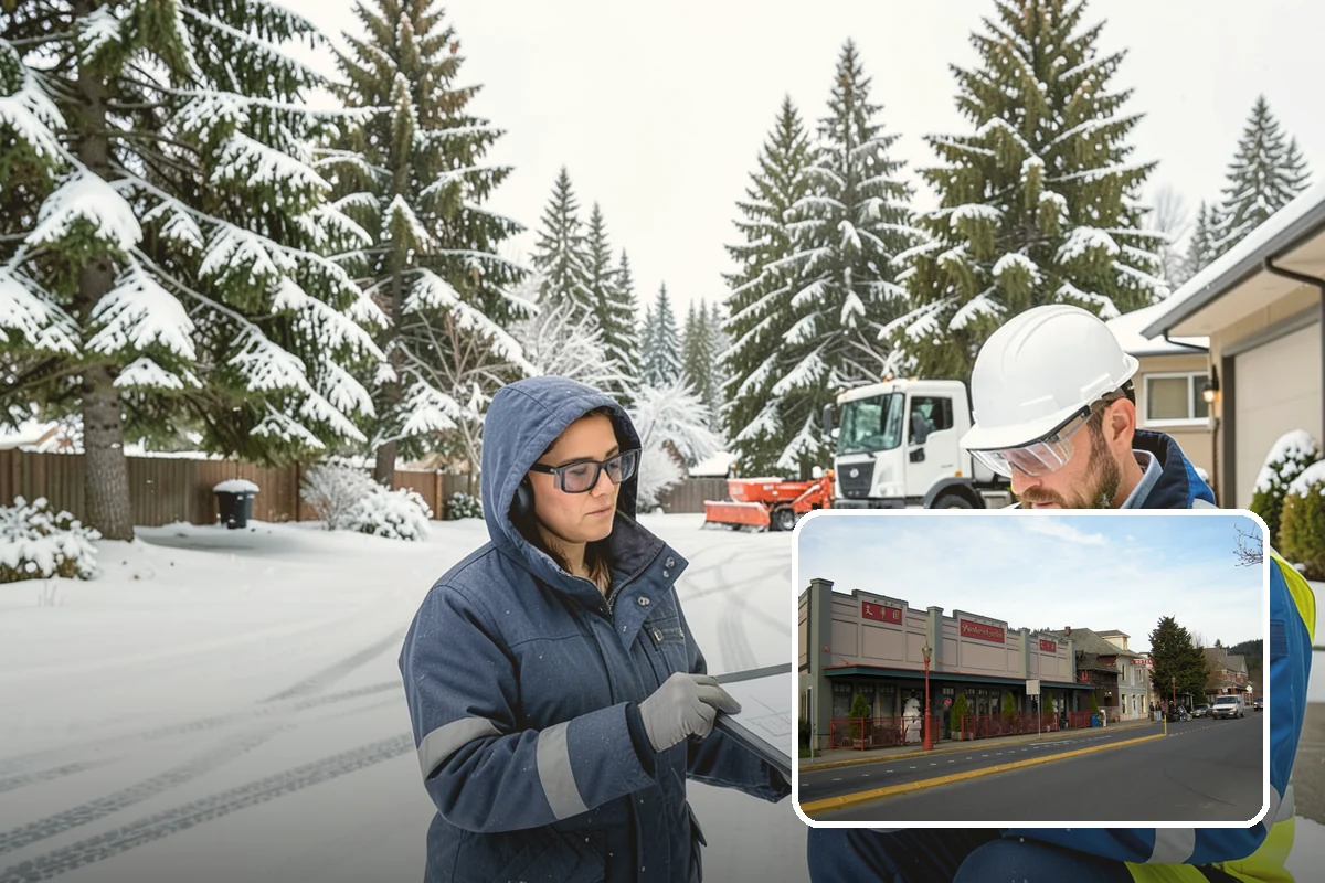 Warehouse Snow Hauling in Issaquah, King County, WA - Keeps dock doors and truck lanes fully usable