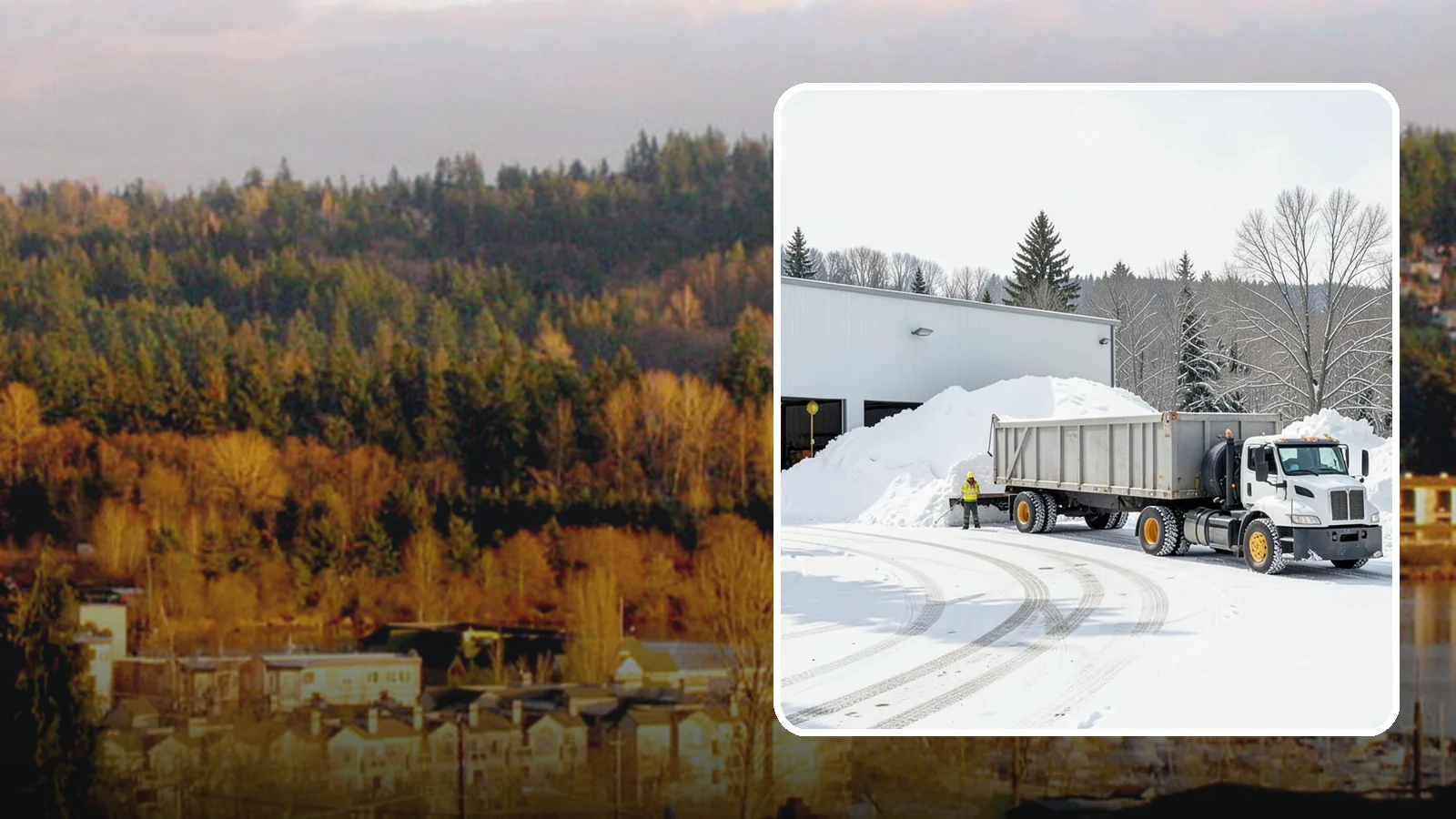Warehouse Snow Hauling in Kenmore, King County, WA - We haul snow from warehouse yards, dock approaches, and truck lanes so freight keeps moving through winter.