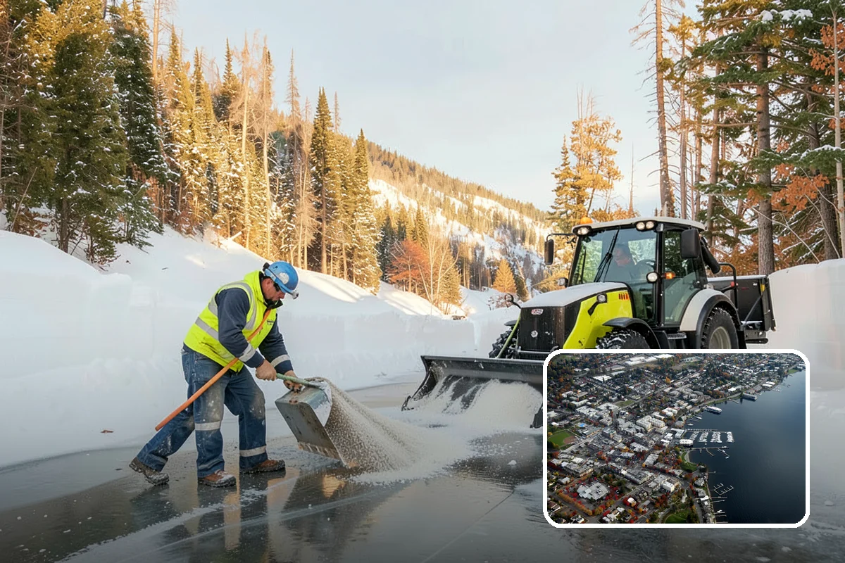 Warehouse Snow Hauling in Kirkland, King County, WA - Keeps dock doors and truck lanes fully usable