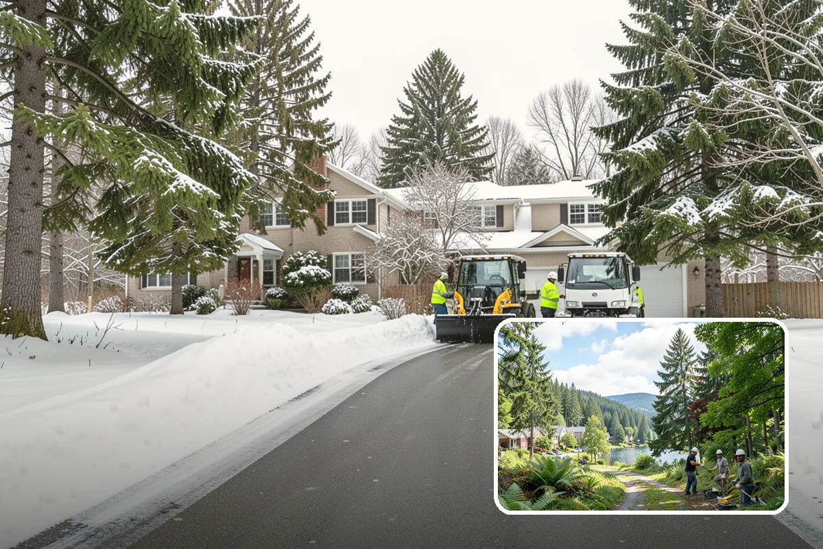 Warehouse Snow Hauling in Lake Forest Park, King County, WA - Keeps dock doors and truck lanes fully usable