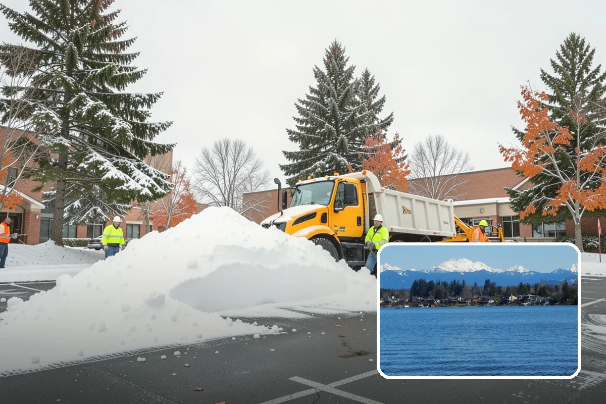 Warehouse Snow Hauling in Lake Stevens, Snohomish County, WA - Keeps dock doors and truck lanes fully usable