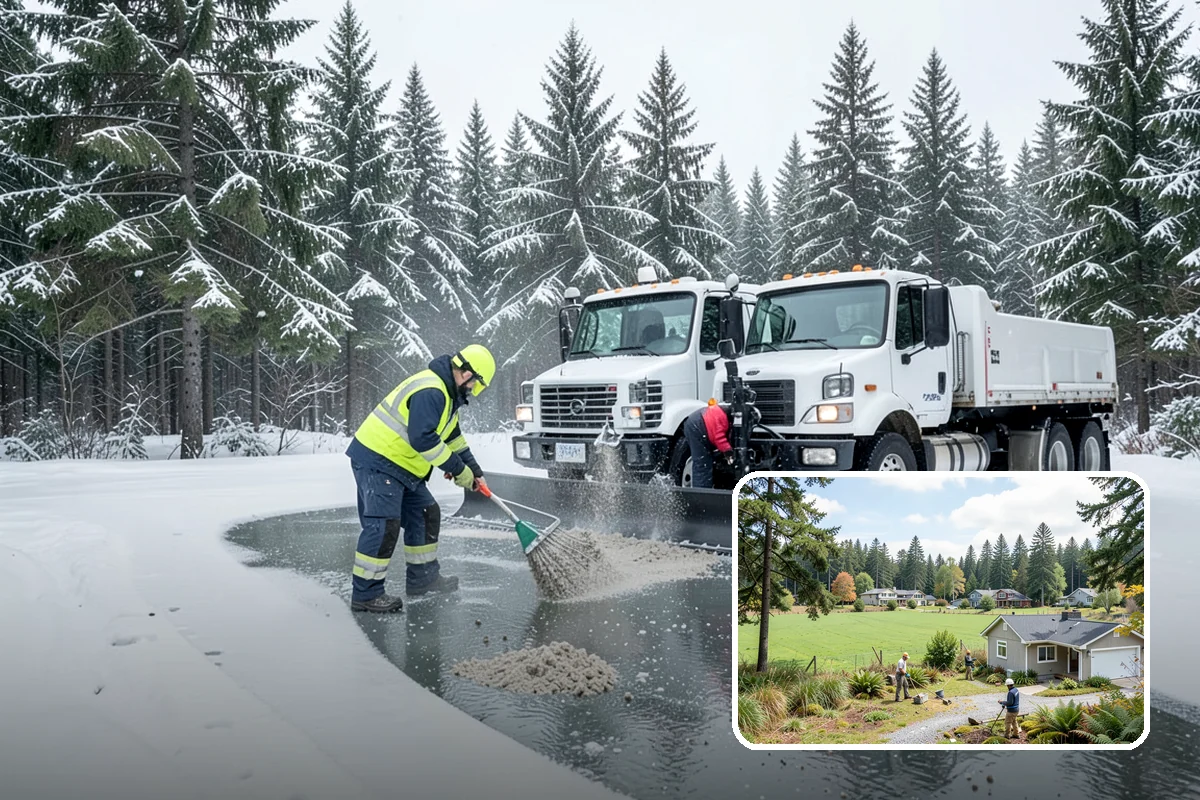 Warehouse Snow Hauling in Lyman, Skagit County, WA - Keeps dock doors and truck lanes fully usable