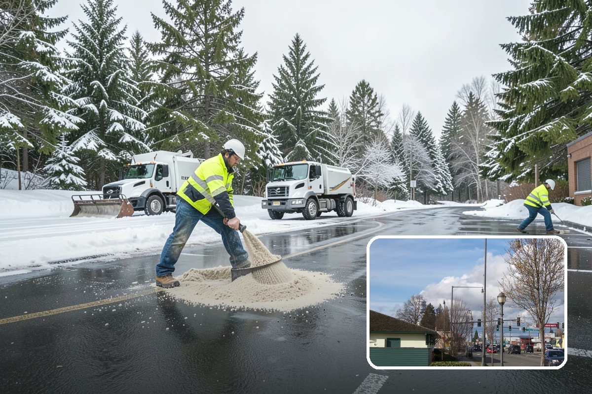 Warehouse Snow Hauling in Marysville, Snohomish County, WA - Keeps dock doors and truck lanes fully usable