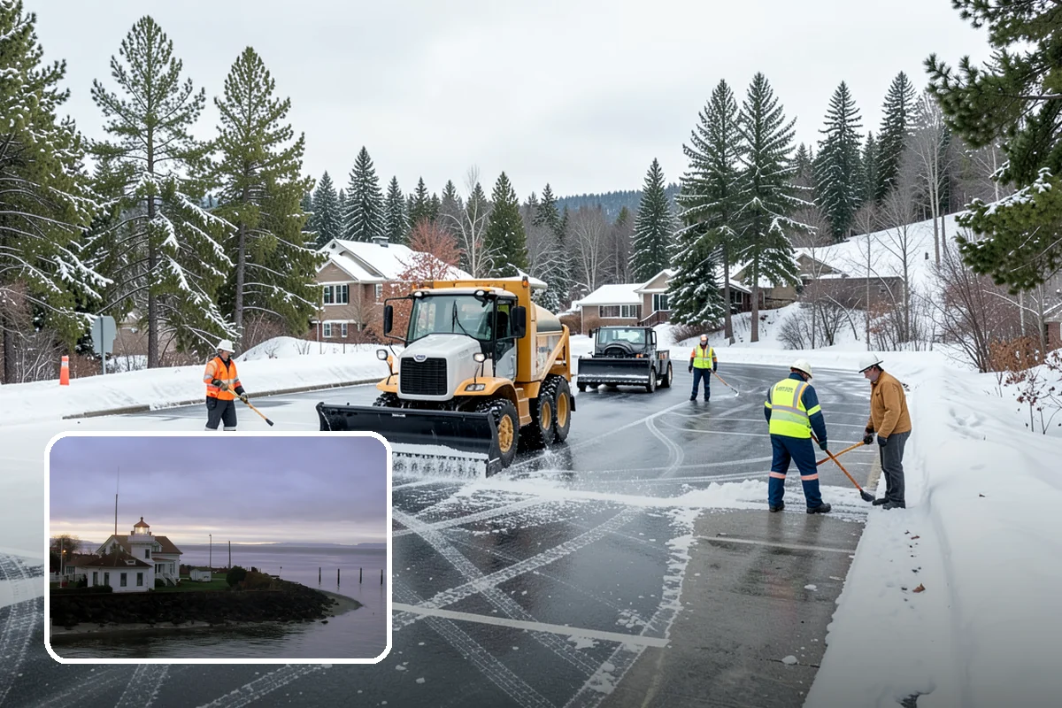 Warehouse Snow Hauling in Mukilteo, Snohomish County, WA - Keeps dock doors and truck lanes fully usable