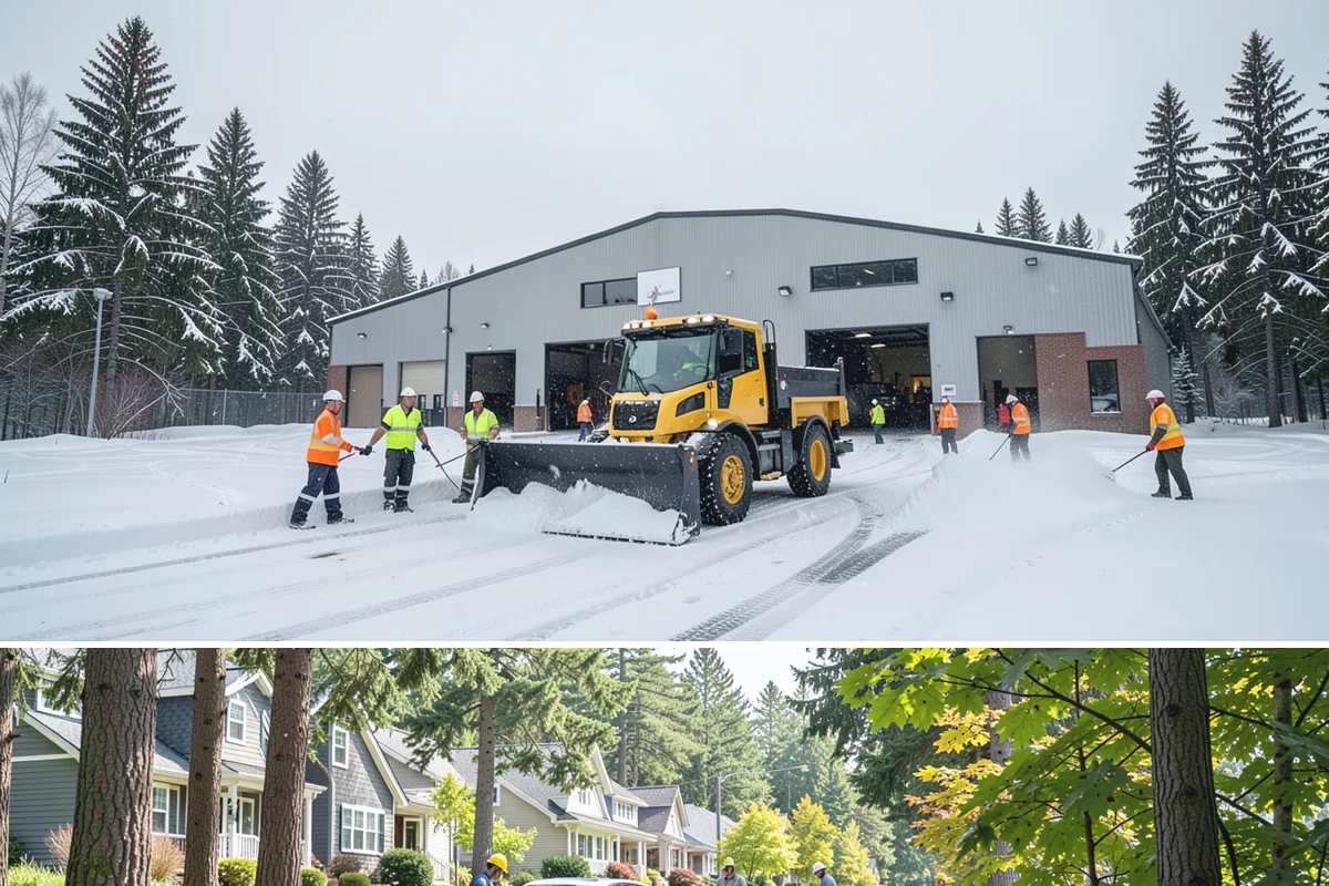 Warehouse Snow Hauling in Normandy Park, King County, WA - Warehouse hauling is scheduled around shipping windows whenever yard accumulation begins to restrict trailer staging and dock...