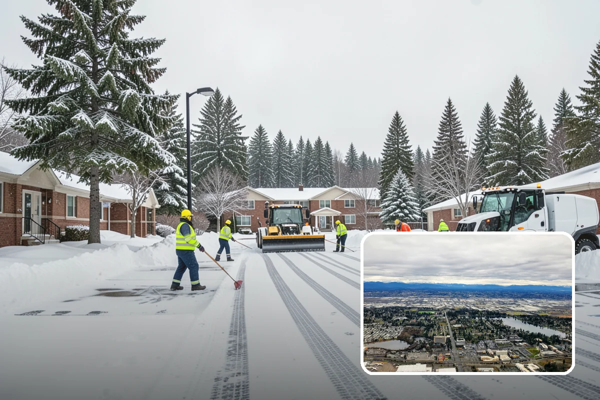 Warehouse Snow Hauling in SeaTac, King County, WA - Keeps dock doors and truck lanes fully usable