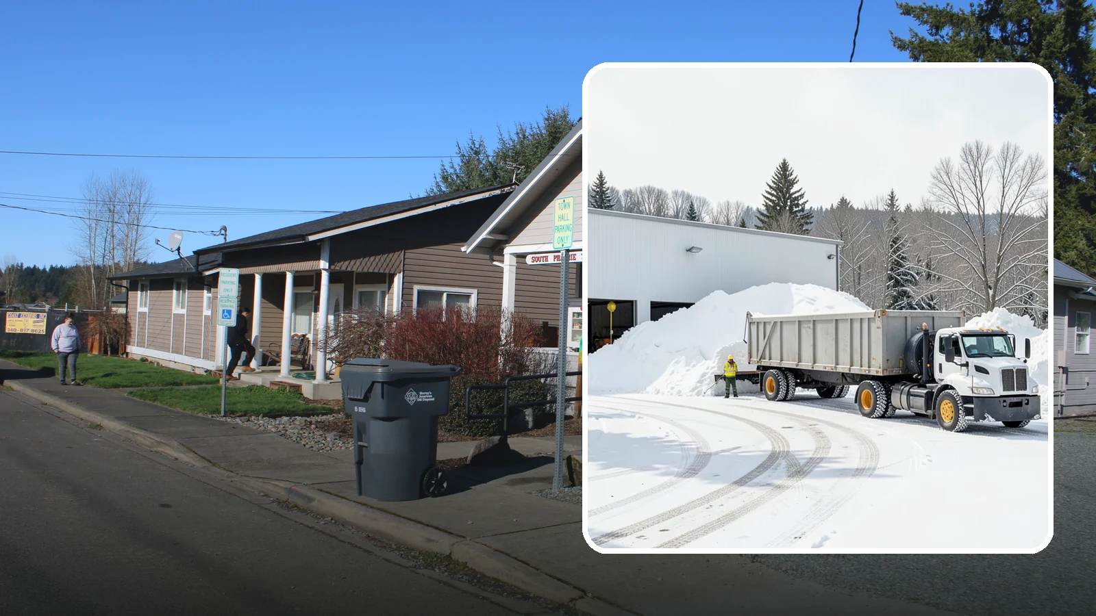 Warehouse Snow Hauling in South Prairie, Pierce County, WA - We haul snow from warehouse yards, dock approaches, and truck lanes so freight keeps moving through winter.