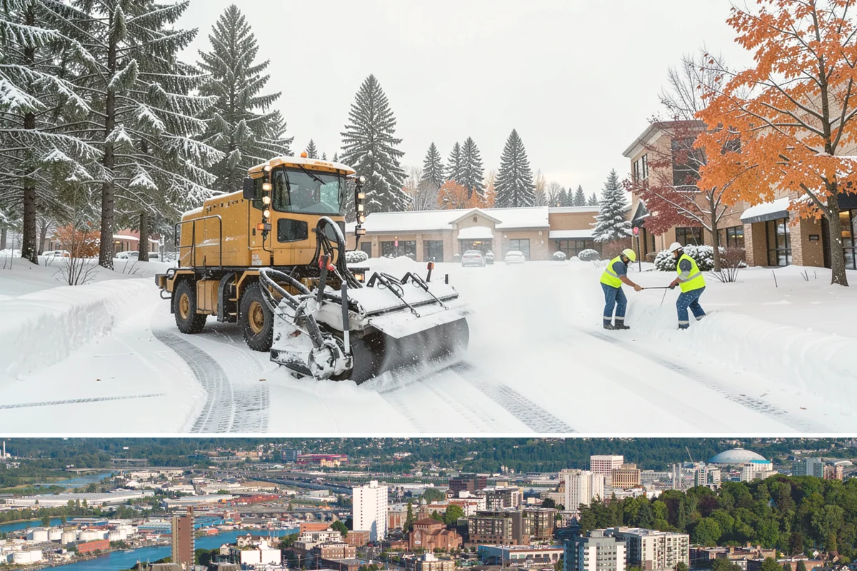 Warehouse Snow Hauling in Tacoma, Pierce County, WA - Warehouse hauling is scheduled around shipping windows whenever yard accumulation begins to restrict trailer staging and dock...