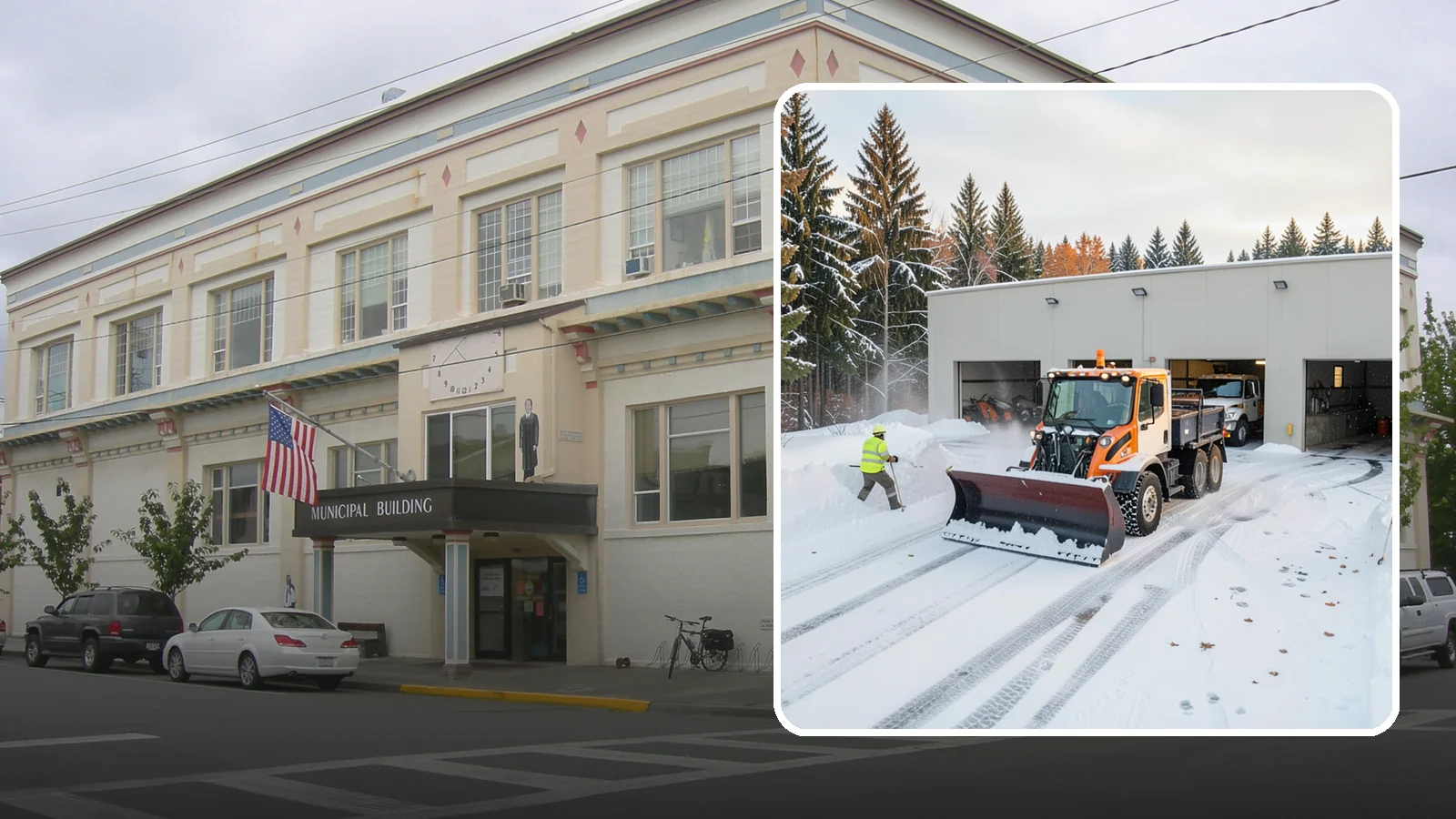 Warehouse Snow Plowing in Anacortes, Skagit County, WA - We plow warehouse lots, loading docks, and trailer yards so trucks dock and depart without weather delays.