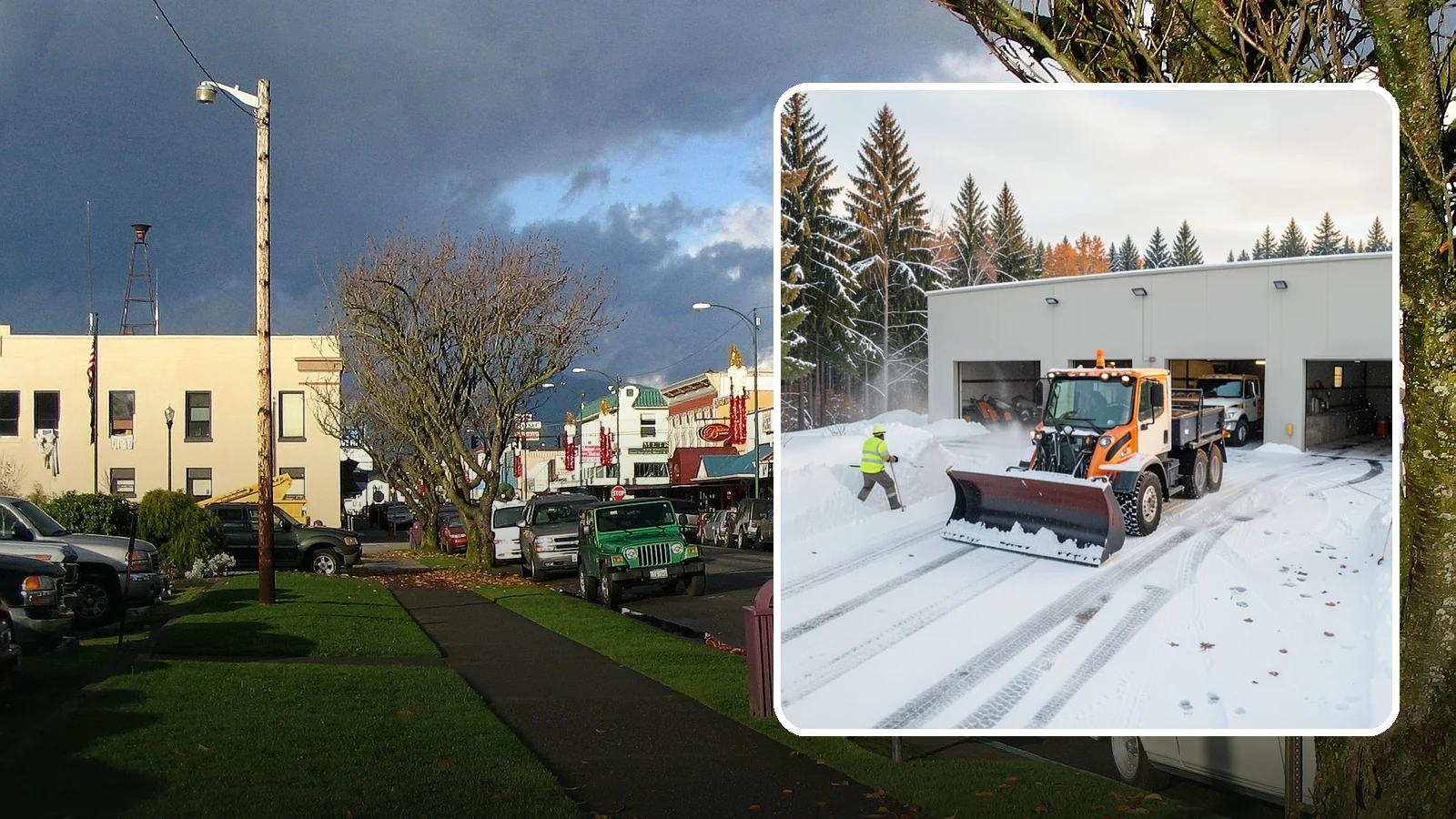 Warehouse Snow Plowing in Arlington, Snohomish County, WA - We plow warehouse lots, loading docks, and trailer yards so trucks dock and depart without weather delays.