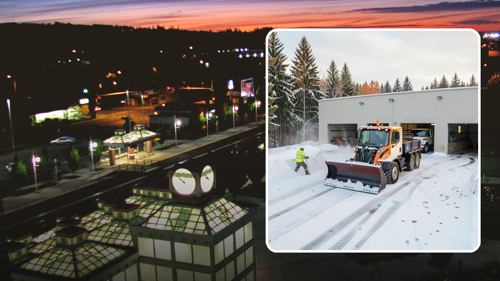 Warehouse Snow Plowing in Auburn, King County, WA - We plow warehouse lots, loading docks, and trailer yards so trucks dock and depart without weather delays.
