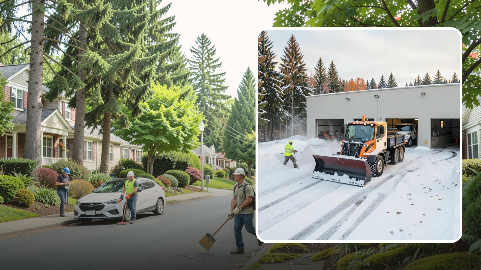 Warehouse Snow Plowing in Beaux Arts Village, King County, WA - We plow warehouse lots, loading docks, and trailer yards so trucks dock and depart without weather delays.