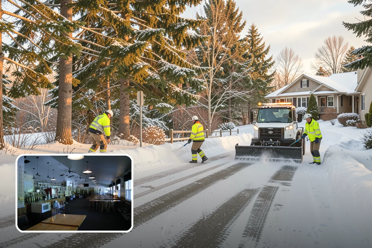 Warehouse Snow Plowing in Black Diamond, King County, WA - Trailer yards and dock aprons cleared for continuous freight flow