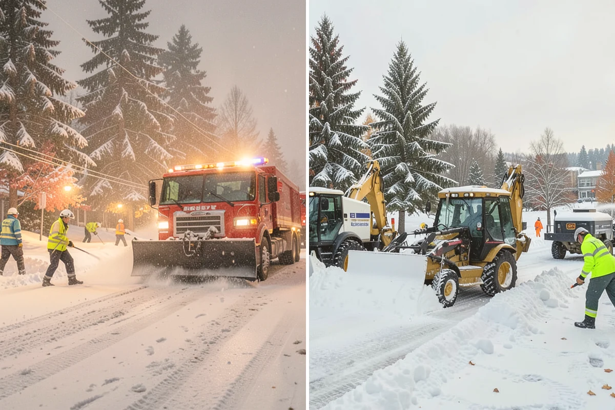 Warehouse Snow Plowing in Brier, Snohomish County, WA - Map the trailer yard, dock approaches, and employee lot with your dock schedule