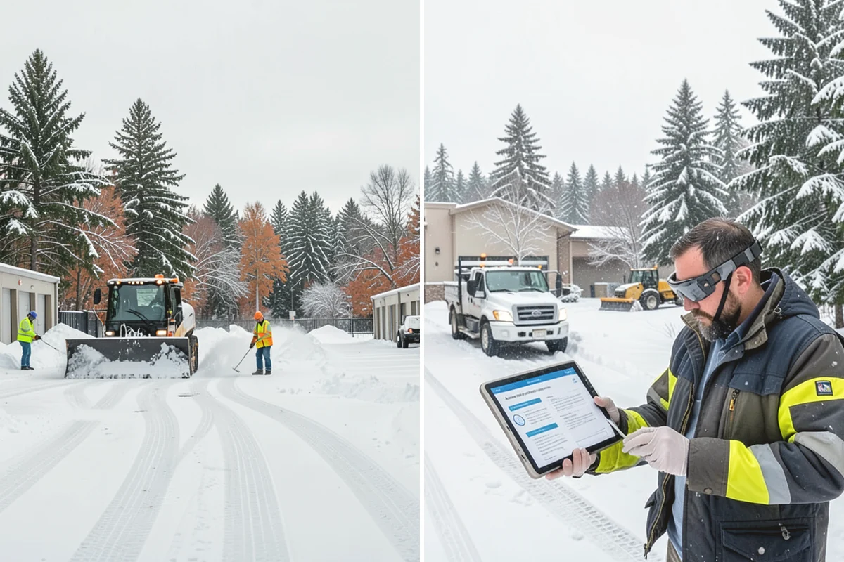 Warehouse Snow Plowing in Burien, King County, WA - Map the trailer yard, dock approaches, and employee lot with your dock schedule