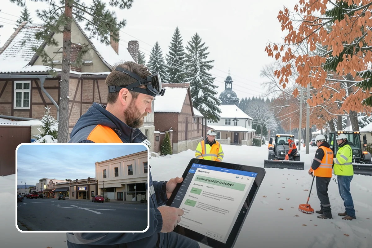 Warehouse Snow Plowing in Burlington, Skagit County, WA - Trailer yards and dock aprons cleared for continuous freight flow