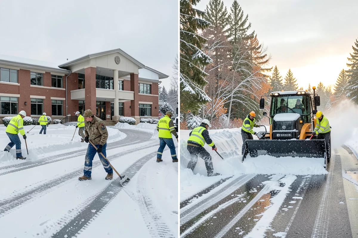 Warehouse Snow Plowing in Clyde Hill, King County, WA - Map the trailer yard, dock approaches, and employee lot with your dock schedule