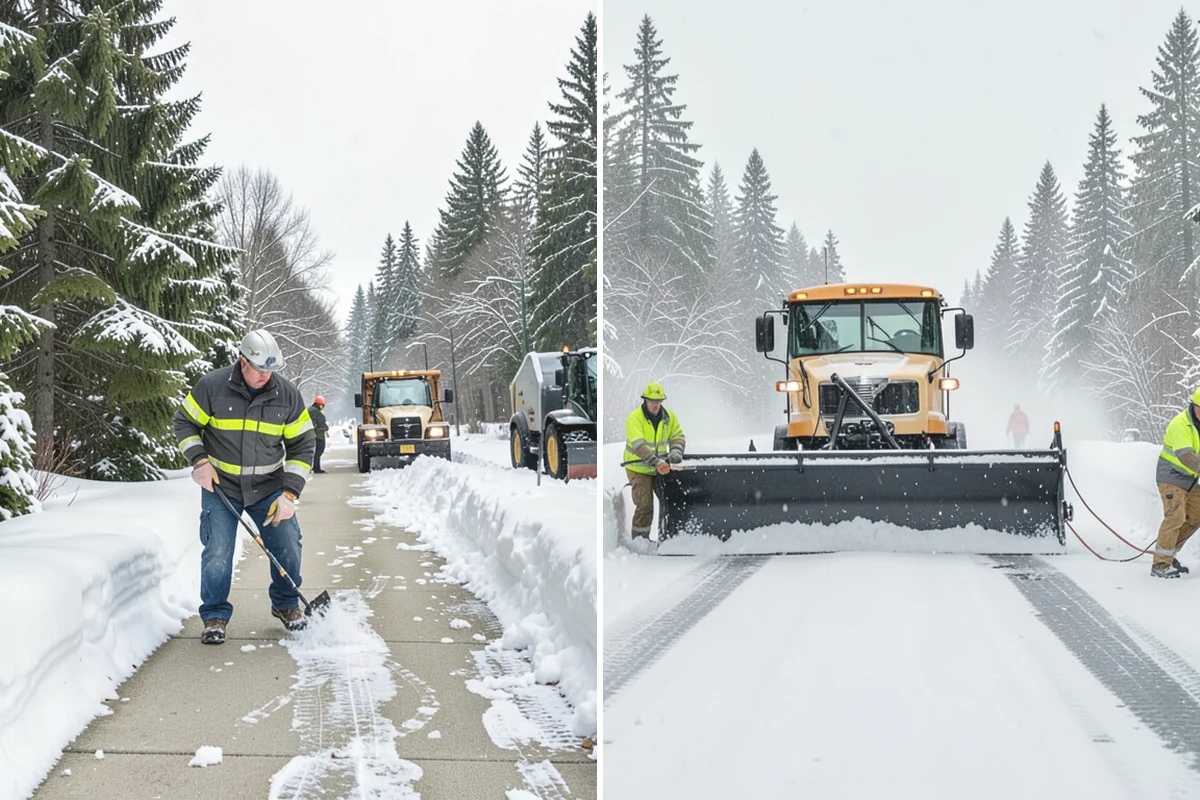 Warehouse Snow Plowing in Duvall, King County, WA - Map the trailer yard, dock approaches, and employee lot with your dock schedule