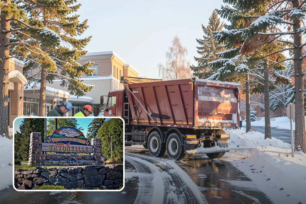 Warehouse Snow Plowing in Eatonville, Pierce County, WA - Trailer yards and dock aprons cleared for continuous freight flow
