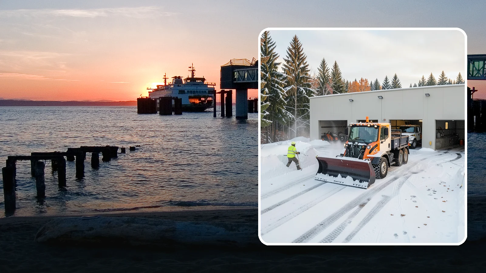 Warehouse Snow Plowing in Edmonds, Snohomish County, WA - We plow warehouse lots, loading docks, and trailer yards so trucks dock and depart without weather delays.