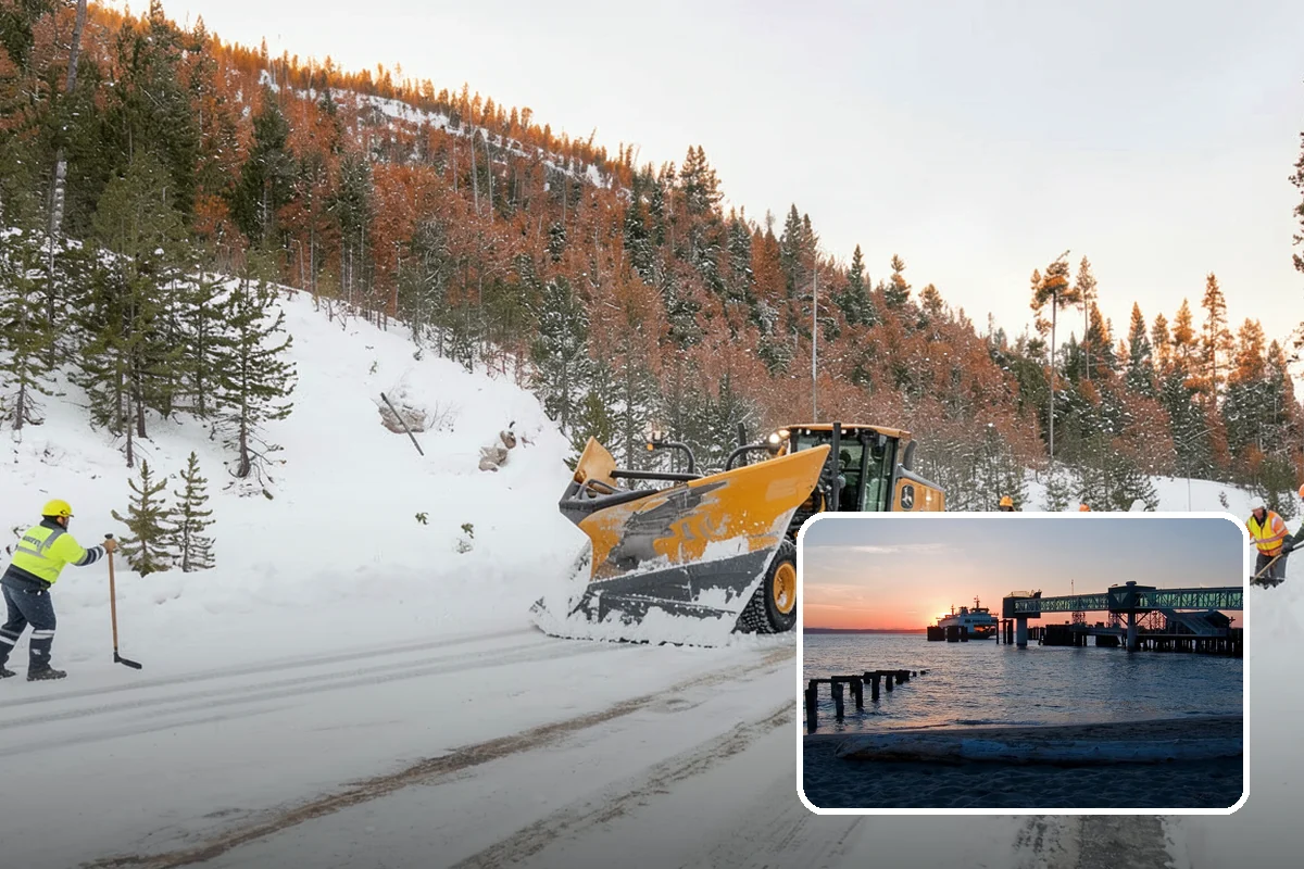 Warehouse Snow Plowing in Edmonds, Snohomish County, WA - Trailer yards and dock aprons cleared for continuous freight flow