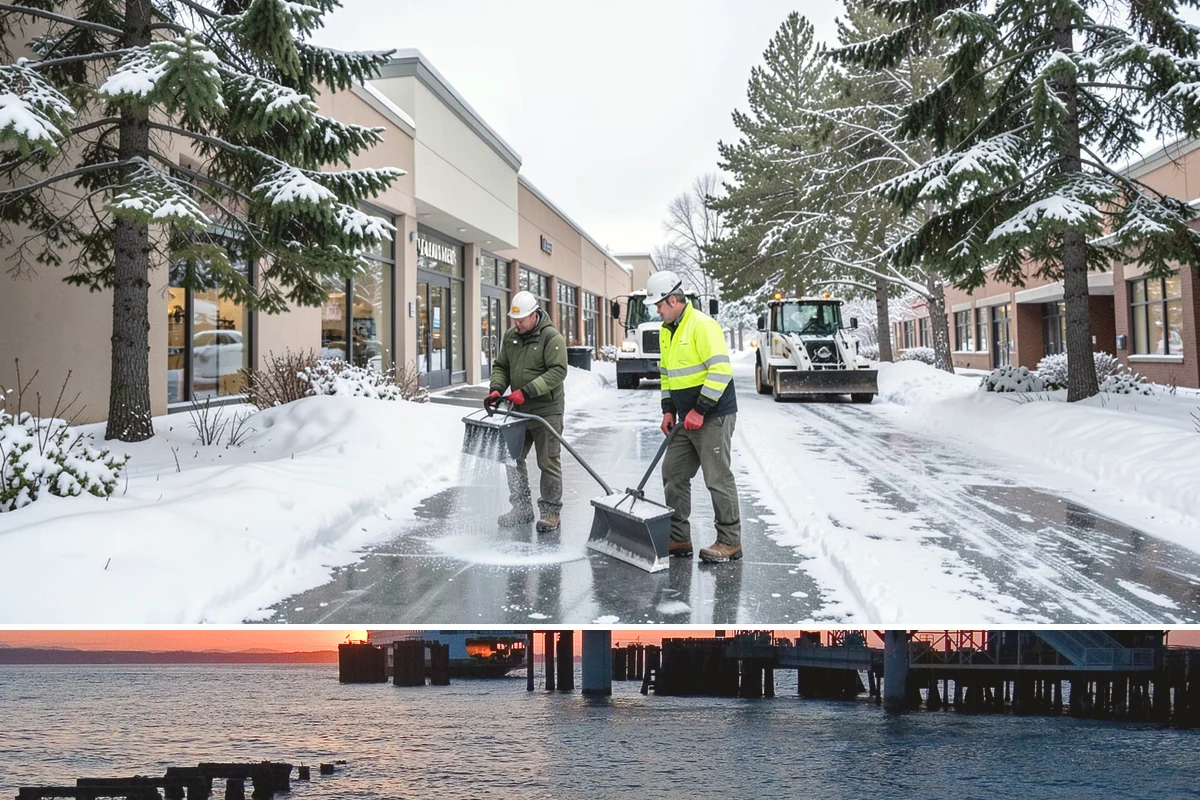 Warehouse Snow Plowing in Edmonds, Snohomish County, WA - Lock in service before winter so your docks keep receiving and shipping through any snow.