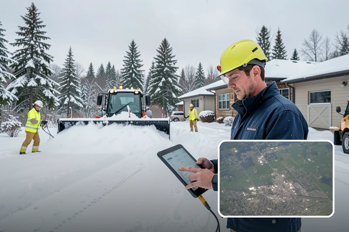 Warehouse Snow Plowing in Enumclaw, King County, WA - Trailer yards and dock aprons cleared for continuous freight flow