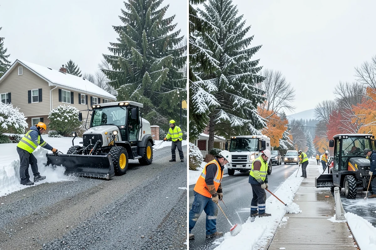 Warehouse Snow Plowing in Enumclaw, King County, WA - Map the trailer yard, dock approaches, and employee lot with your dock schedule