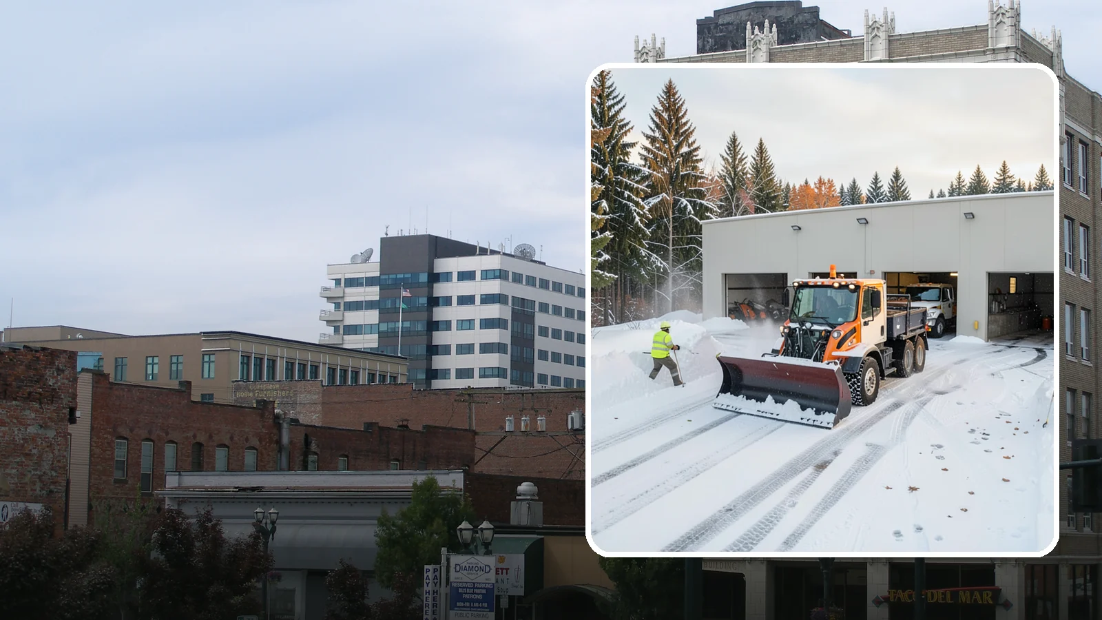 Warehouse Snow Plowing in Everett, Snohomish County, WA - We plow warehouse lots, loading docks, and trailer yards so trucks dock and depart without weather delays.