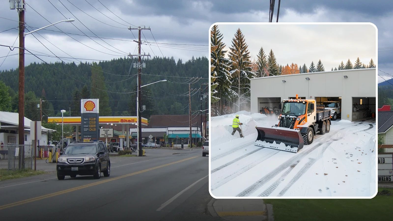 Warehouse Snow Plowing in Granite Falls, Snohomish County, WA - We plow warehouse lots, loading docks, and trailer yards so trucks dock and depart without weather delays.