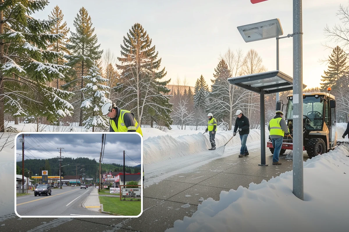 Warehouse Snow Plowing in Granite Falls, Snohomish County, WA - Trailer yards and dock aprons cleared for continuous freight flow
