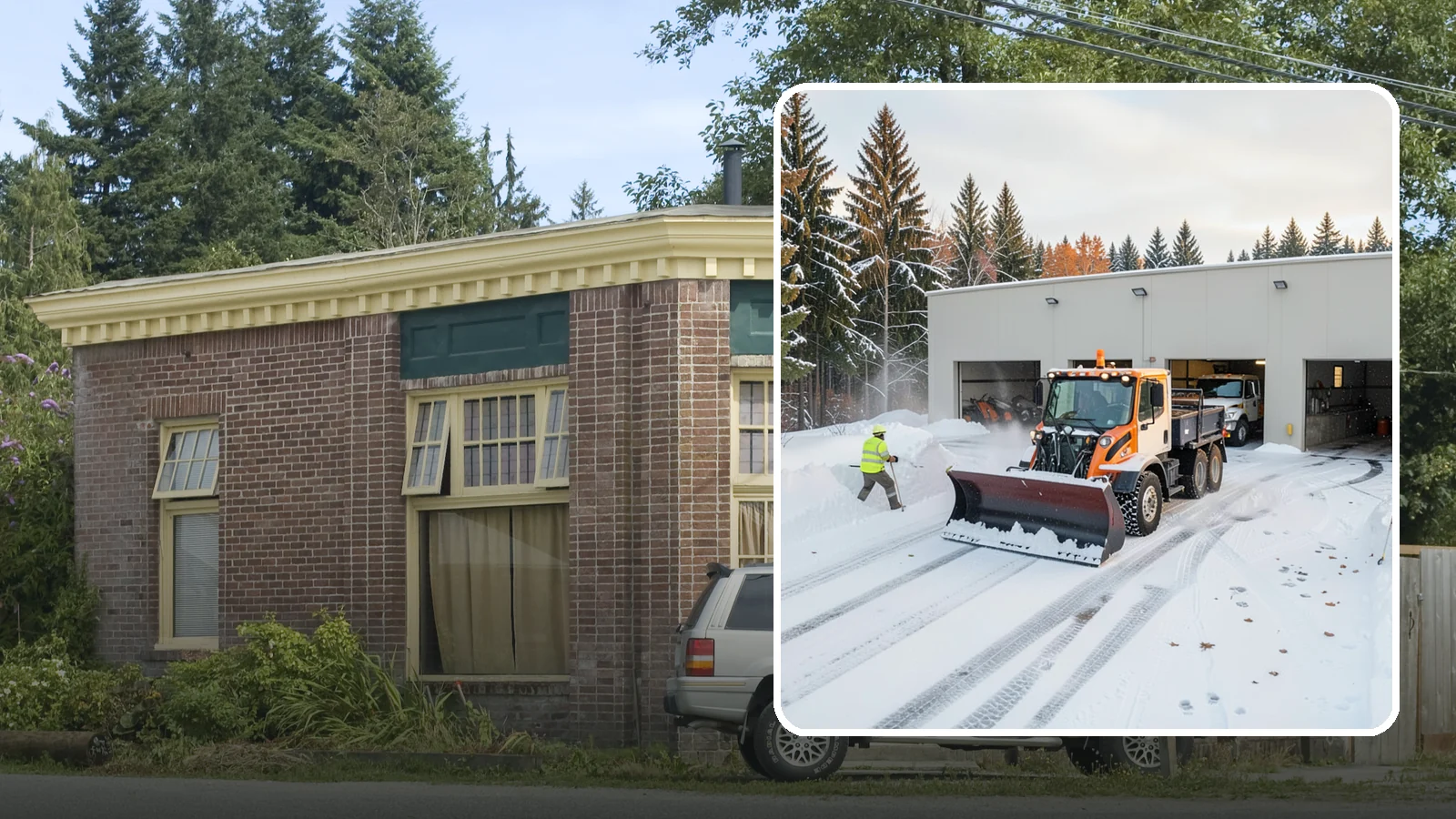 Warehouse Snow Plowing in Hamilton, Skagit County, WA - We plow warehouse lots, loading docks, and trailer yards so trucks dock and depart without weather delays.