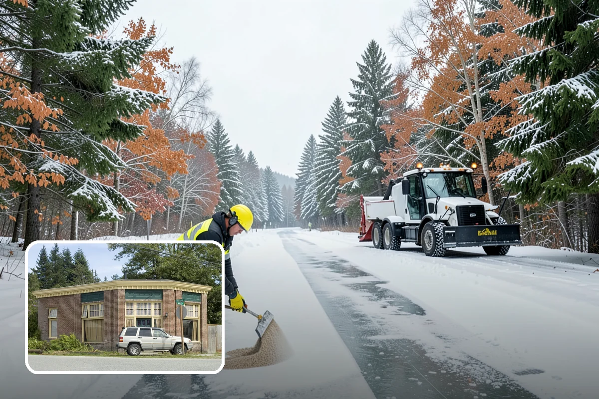 Warehouse Snow Plowing in Hamilton, Skagit County, WA - Trailer yards and dock aprons cleared for continuous freight flow