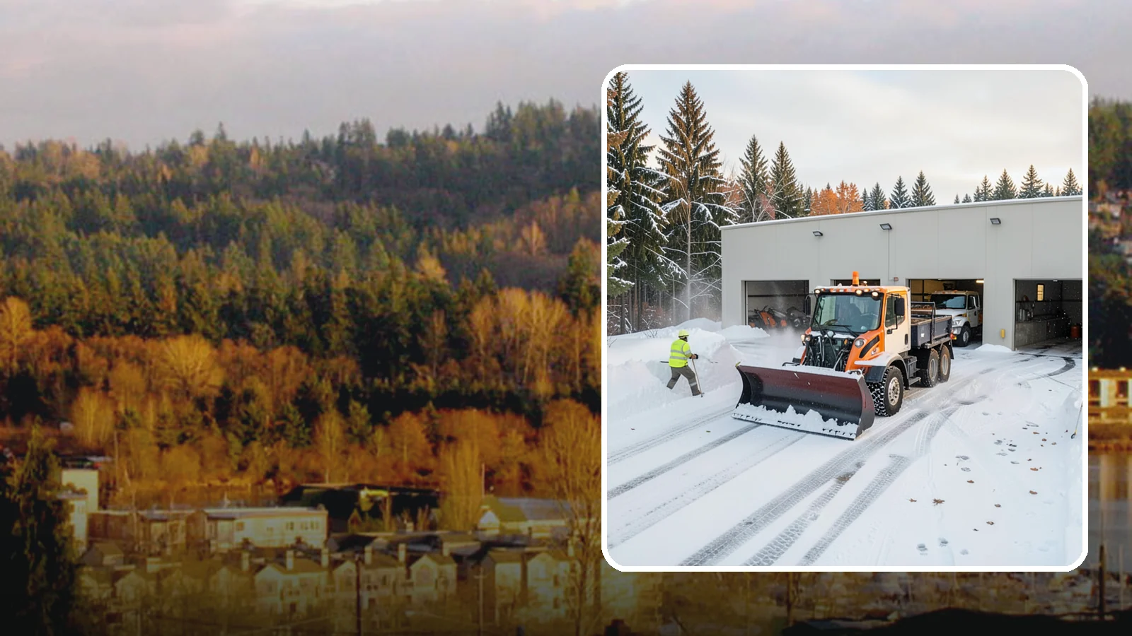 Warehouse Snow Plowing in Kenmore, King County, WA - We plow warehouse lots, loading docks, and trailer yards so trucks dock and depart without weather delays.