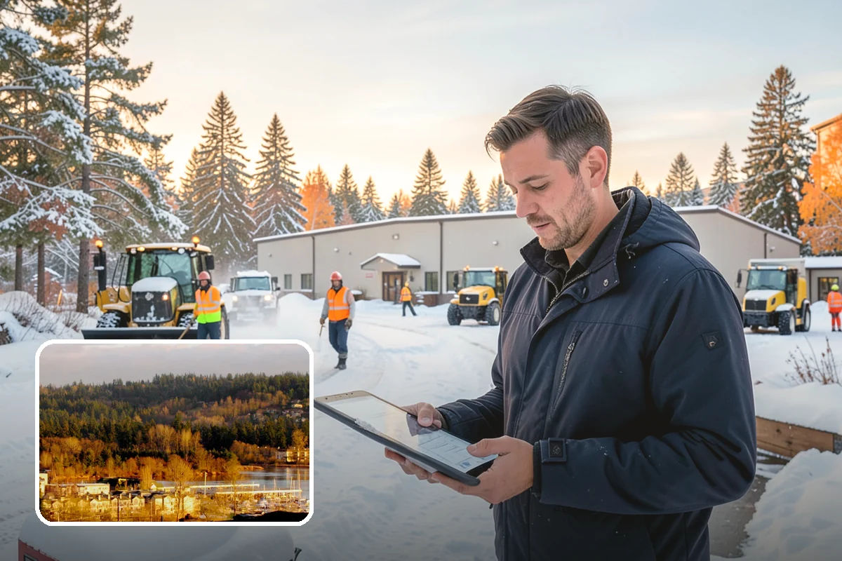 Warehouse Snow Plowing in Kenmore, King County, WA - Trailer yards and dock aprons cleared for continuous freight flow