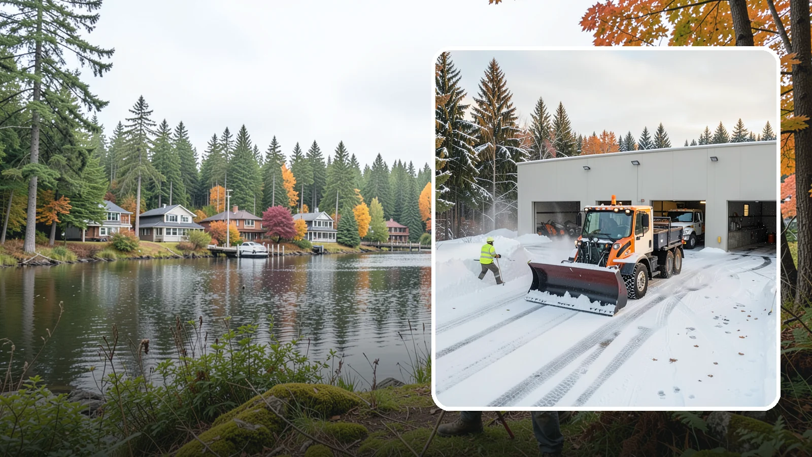 Warehouse Snow Plowing in La Conner, Skagit County, WA - We plow warehouse lots, loading docks, and trailer yards so trucks dock and depart without weather delays.