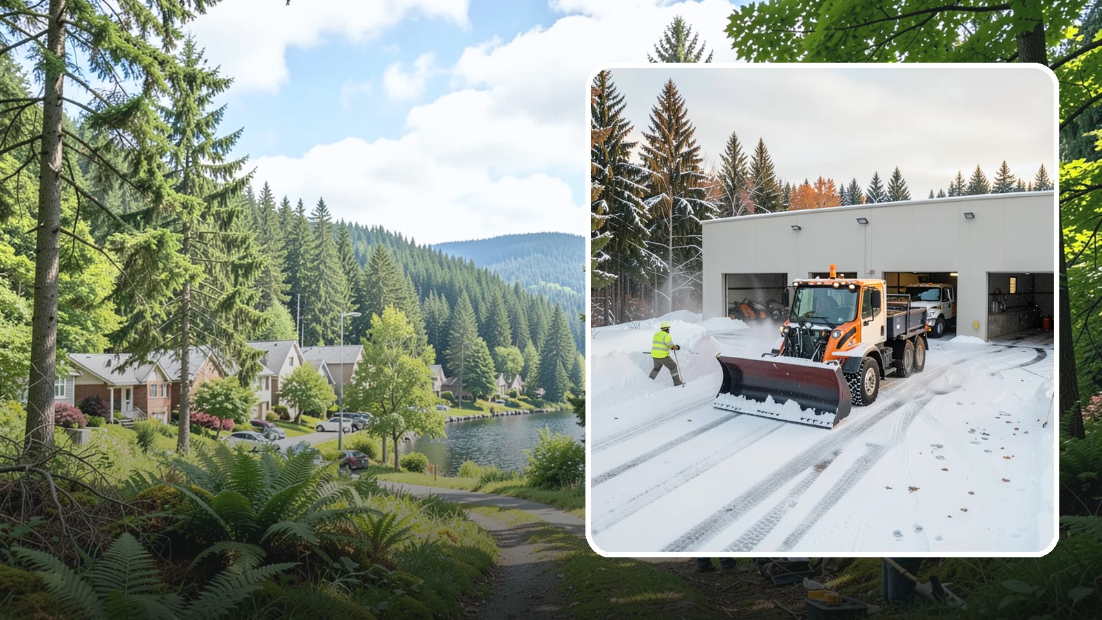 Warehouse Snow Plowing in Lake Forest Park, King County, WA - We plow warehouse lots, loading docks, and trailer yards so trucks dock and depart without weather delays.