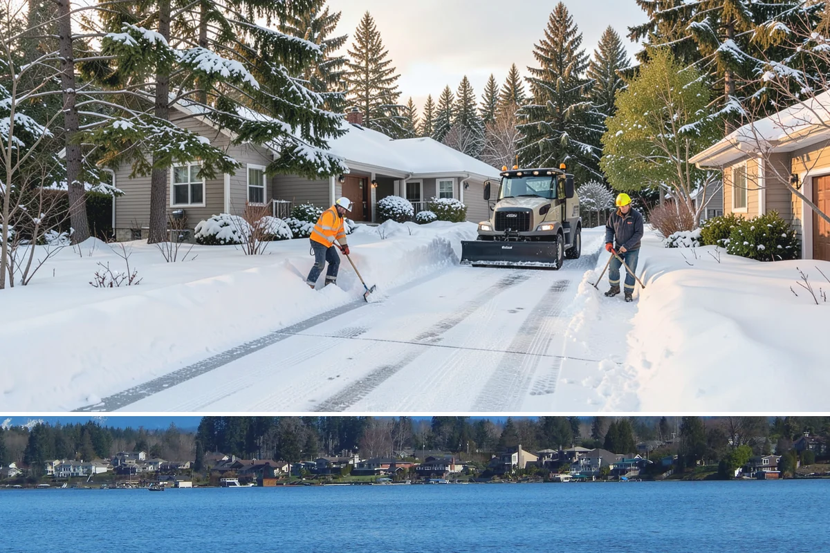 Warehouse Snow Plowing in Lake Stevens, Snohomish County, WA - Lock in service before winter so your docks keep receiving and shipping through any snow.