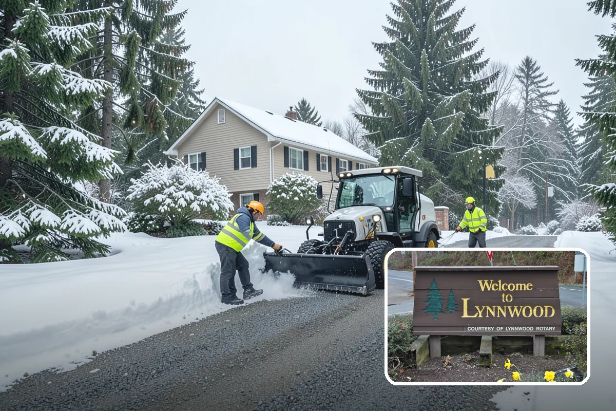 Warehouse Snow Plowing in Lynnwood, Snohomish County, WA - Trailer yards and dock aprons cleared for continuous freight flow