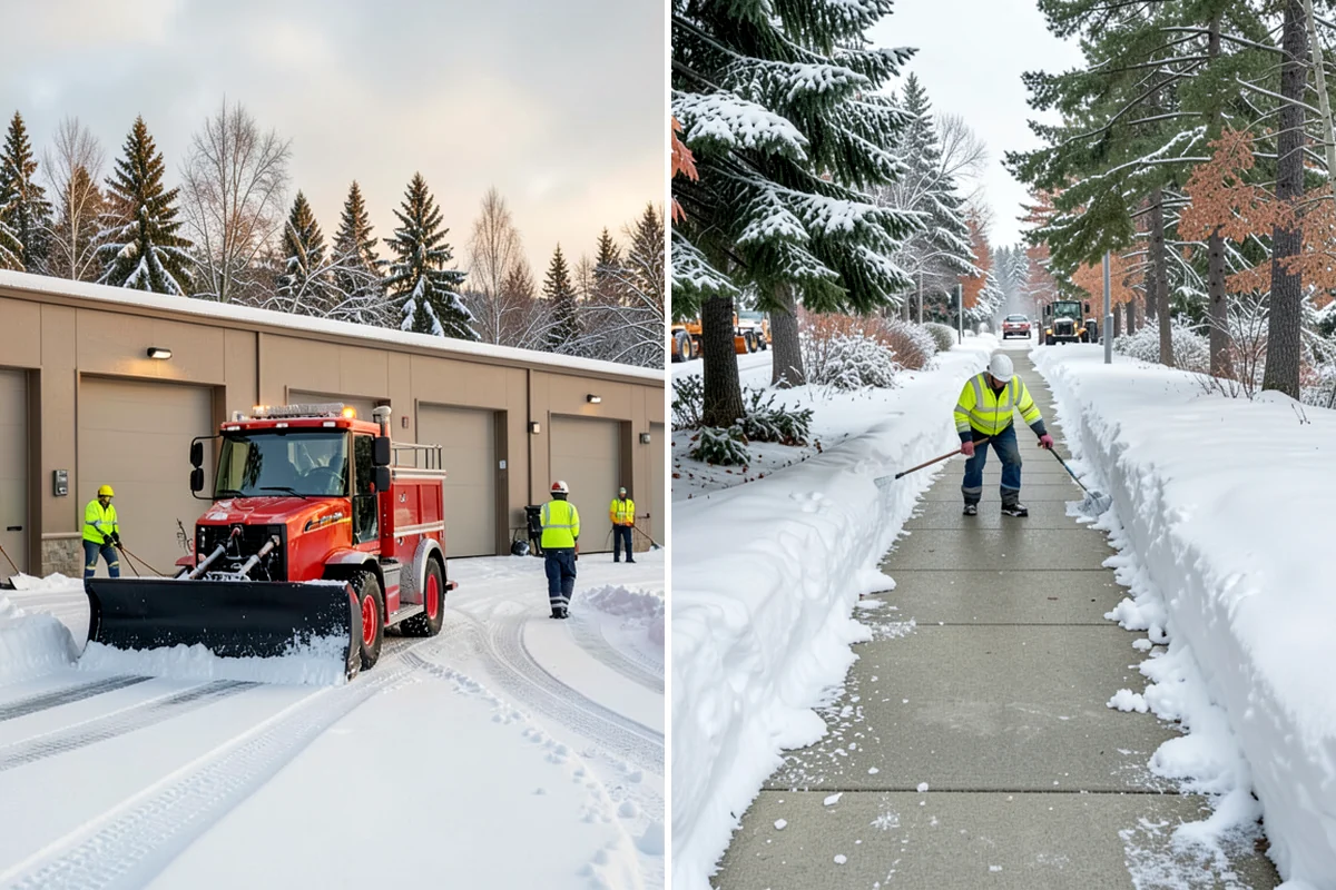 Warehouse Snow Plowing in Maple Valley, King County, WA - Map the trailer yard, dock approaches, and employee lot with your dock schedule