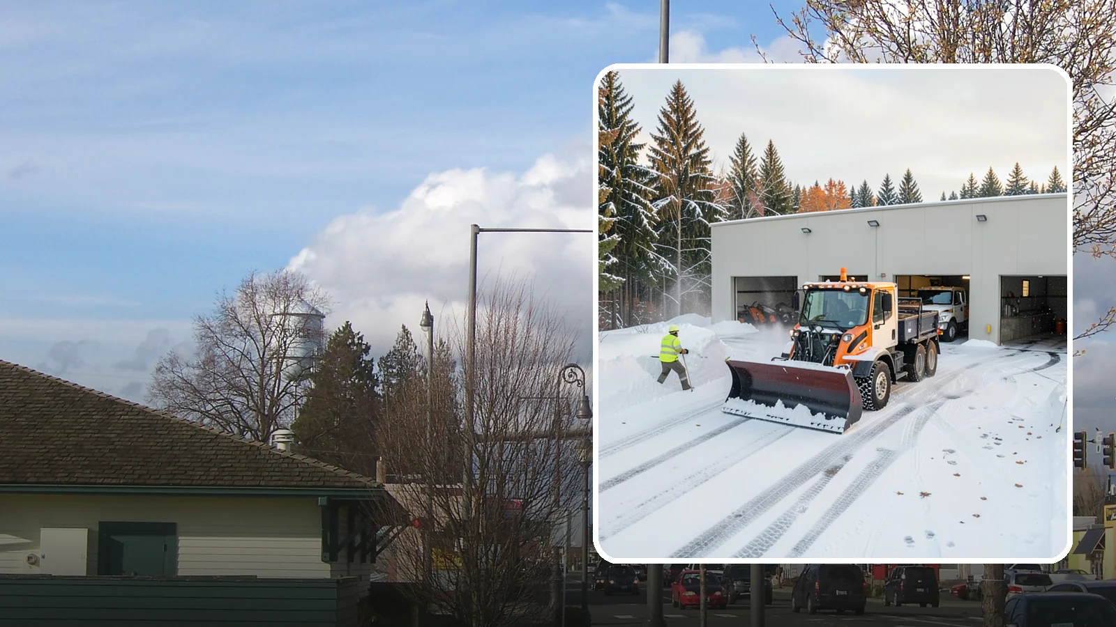 Warehouse Snow Plowing in Marysville, Snohomish County, WA - We plow warehouse lots, loading docks, and trailer yards so trucks dock and depart without weather delays.