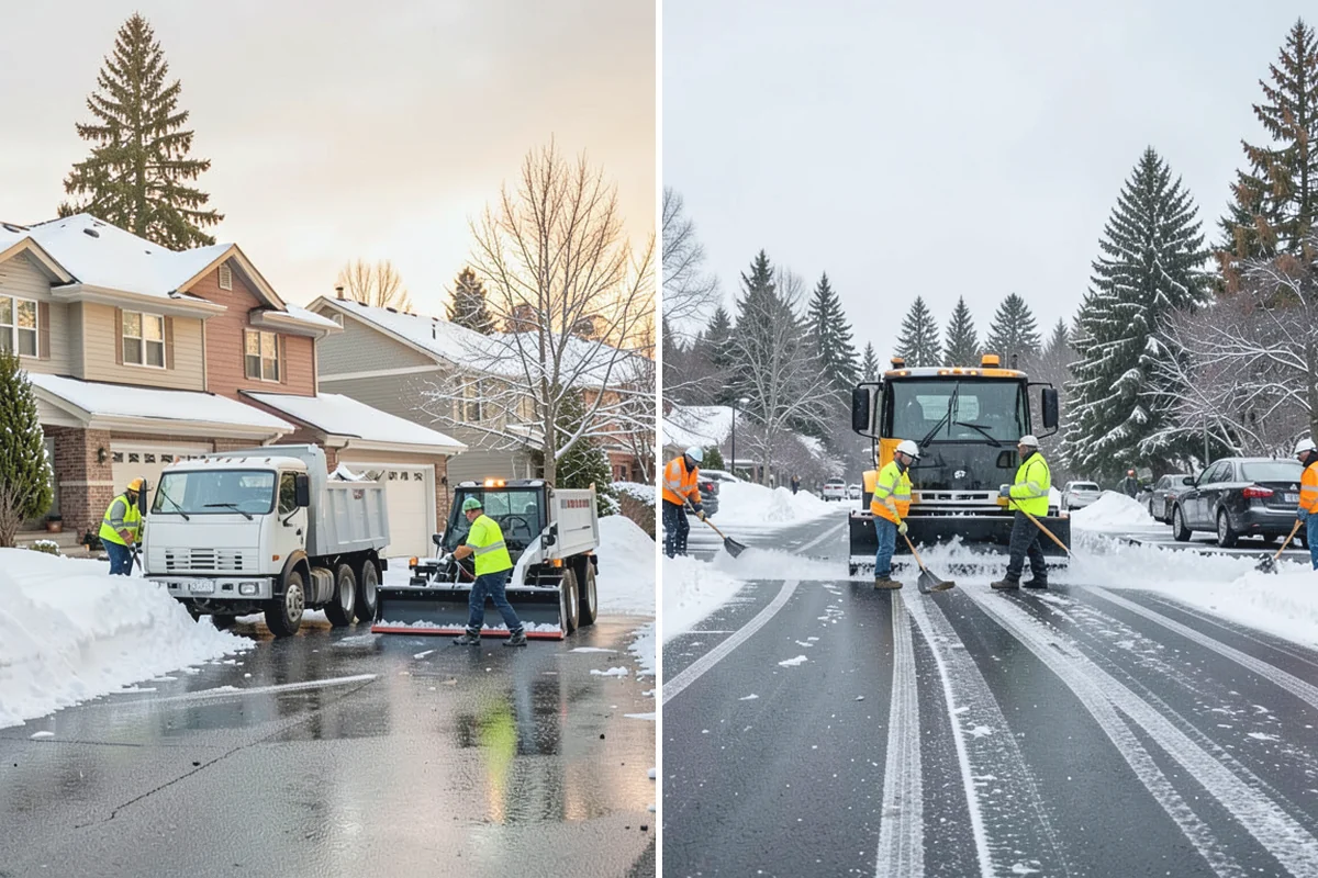 Warehouse Snow Plowing in Marysville, Snohomish County, WA - Map the trailer yard, dock approaches, and employee lot with your dock schedule