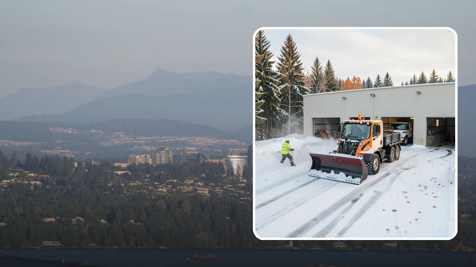 Warehouse Snow Plowing in Medina, King County, WA - We plow warehouse lots, loading docks, and trailer yards so trucks dock and depart without weather delays.