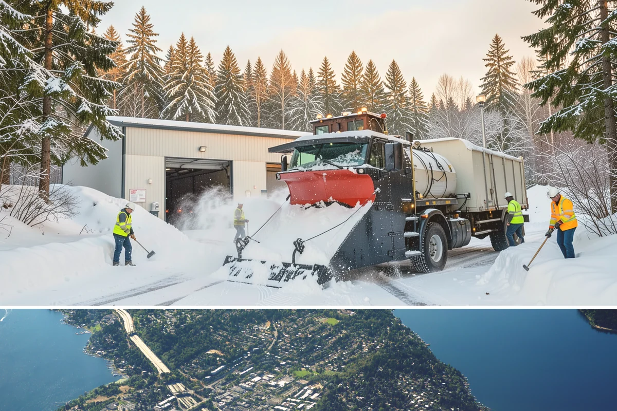 Warehouse Snow Plowing in Mercer Island, King County, WA - Lock in service before winter so your docks keep receiving and shipping through any snow.