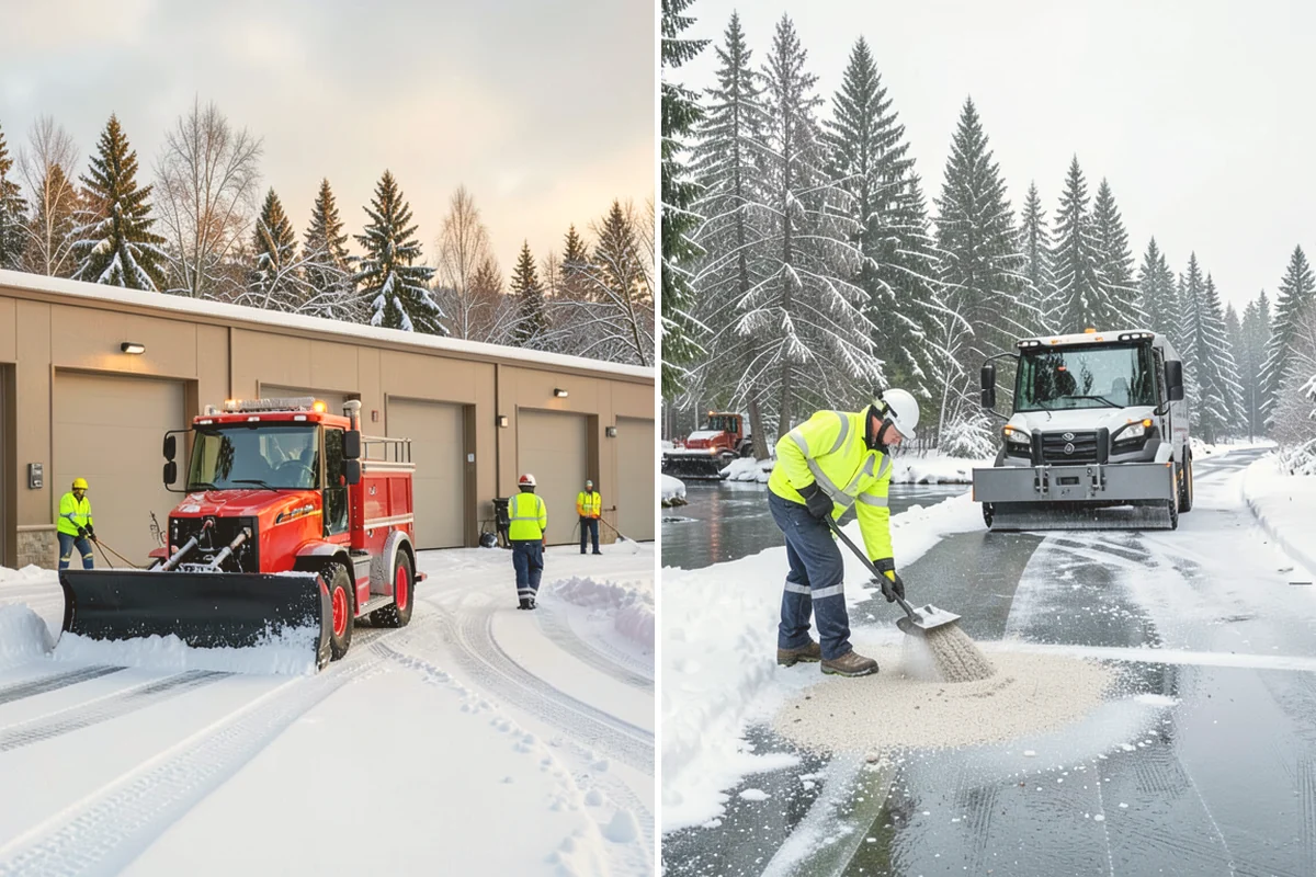 Warehouse Snow Plowing in Mount Vernon, Skagit County, WA - Map the trailer yard, dock approaches, and employee lot with your dock schedule