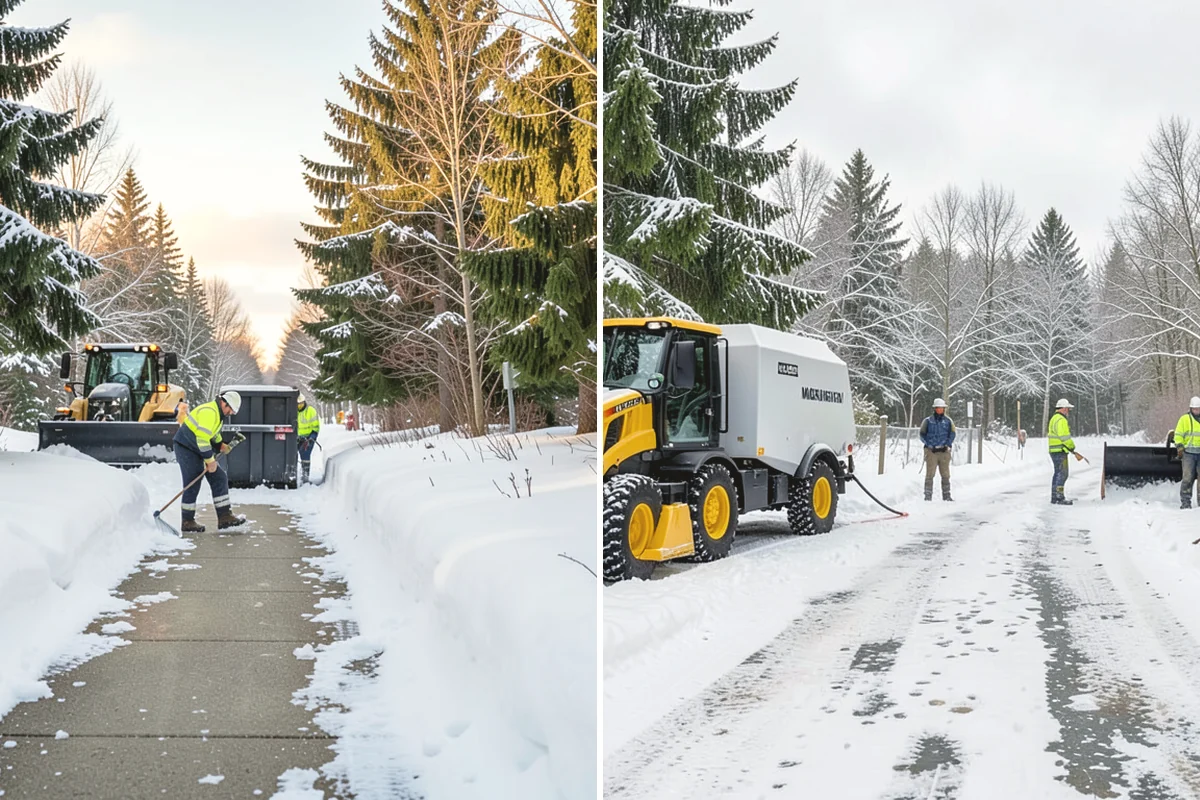 Warehouse Snow Plowing in Mountlake Terrace, Snohomish County, WA - Map the trailer yard, dock approaches, and employee lot with your dock schedule