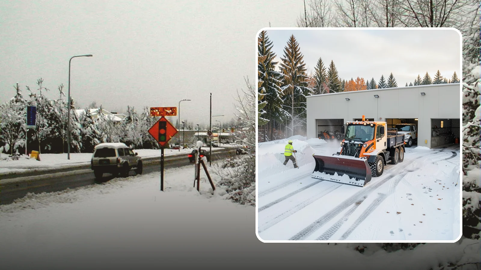 Warehouse Snow Plowing in Newcastle, King County, WA - We plow warehouse lots, loading docks, and trailer yards so trucks dock and depart without weather delays.