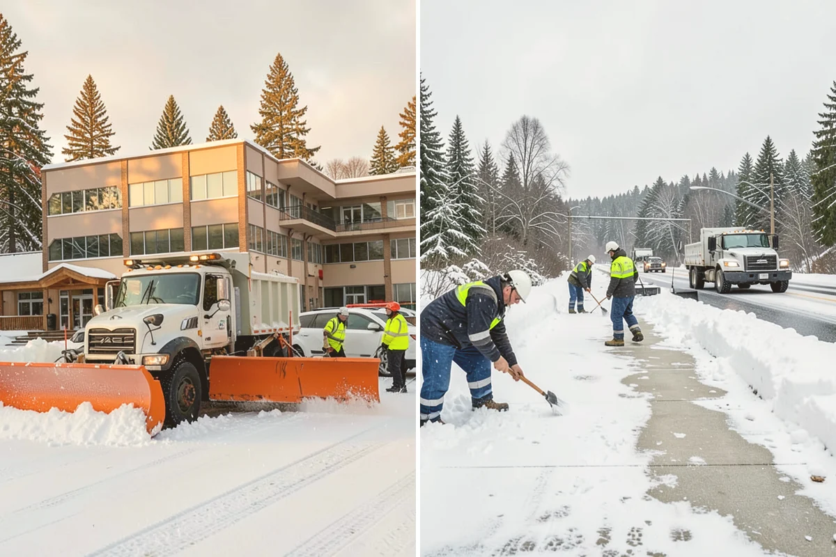 Warehouse Snow Plowing in Orting, Pierce County, WA - Map the trailer yard, dock approaches, and employee lot with your dock schedule