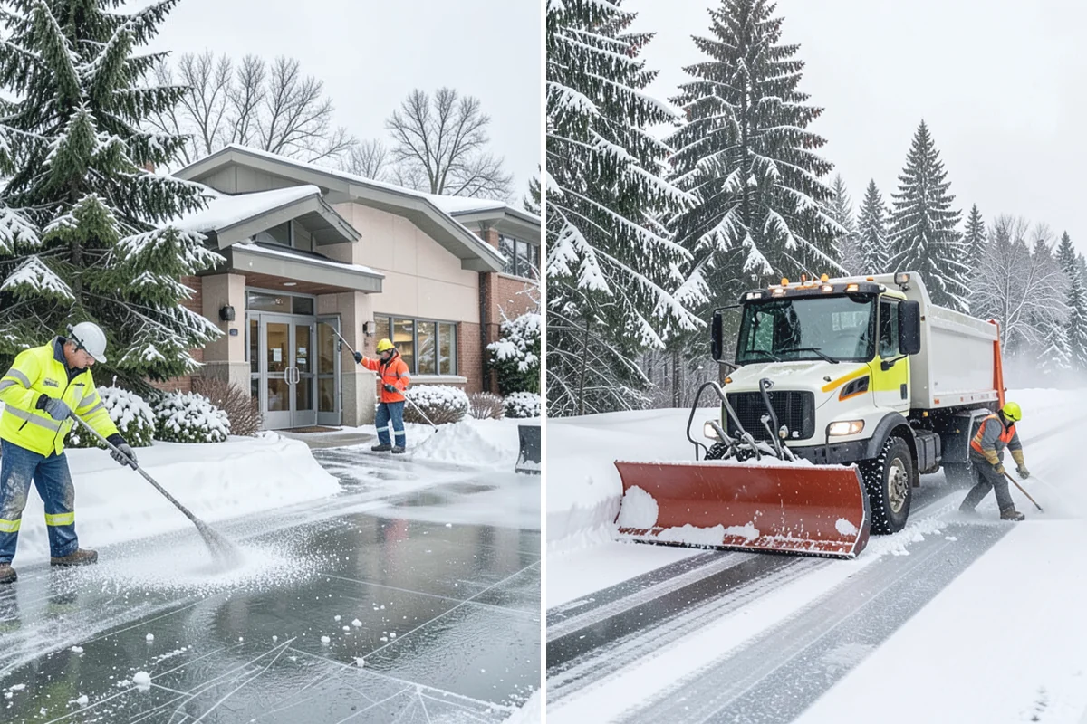 Warehouse Snow Plowing in Renton, King County, WA - Map the trailer yard, dock approaches, and employee lot with your dock schedule