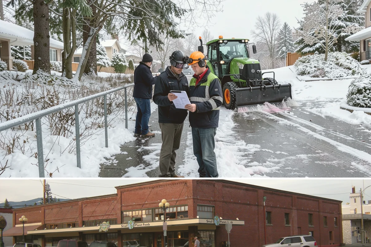 Warehouse Snow Plowing in Sedro-Woolley, Skagit County, WA - Lock in service before winter so your docks keep receiving and shipping through any snow.